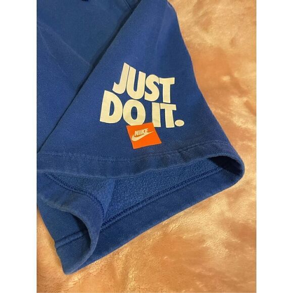 Nike Sportswear Mens Just Do It Blue Sweat Shorts Box Logo Pockets Med - Picture 4 of 7
